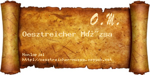 Oesztreicher Múzsa névjegykártya